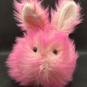 Fluffy Frosted Pink Bunny Plush Toy